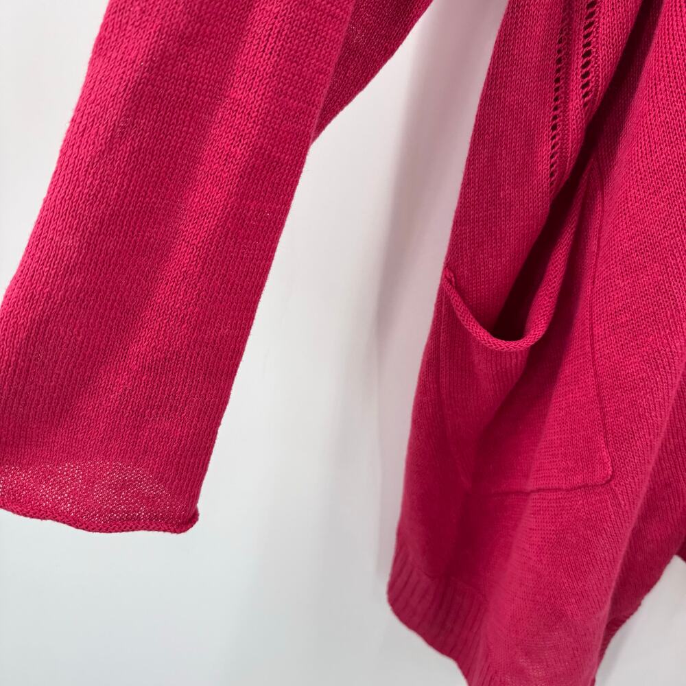 Eileen Fisher Cardigan Women's 1X NEW 100% linen knit cascade plus curvy NWOT - Picture 7 of 15